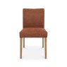 Premier Collection Delta Rustic Oak Upholstered Chair - Auburn Fabric (Pair)
