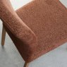 Premier Collection Delta Rustic Oak Upholstered Chair - Auburn Fabric (Pair)
