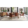 Premier Collection Delta Rustic Oak Upholstered Chair - Auburn Fabric (Pair)