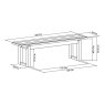 Premier Collection Delta Rustic Oak Dining Bench