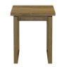 Premier Collection Delta Rustic Oak Lamp Table