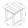 Premier Collection Delta Rustic Oak Lamp Table