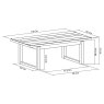 Premier Collection Delta Rustic Oak Coffee Table
