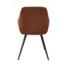 Gallery Collection Zoran Rust Chenille Fabric Dining Chair with Bronze Legs (Pair)