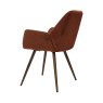 Gallery Collection Zoran Rust Chenille Fabric Dining Chair with Bronze Legs (Pair)