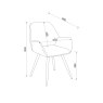 Gallery Collection Zoran - Rust Chenille Fabric Dining Chair with Bronze Legs (Pair)