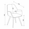 Gallery Collection Zoran - Rust Chenille Fabric Dining Chair with Bronze Legs (Pair)