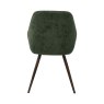 Gallery Collection Zoran Green Chenille Fabric Dining Chair with Bronze Legs (Pair)
