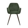 Gallery Collection Zoran Green Chenille Fabric Dining Chair with Bronze Legs (Pair)