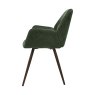 Gallery Collection Zoran Green Chenille Fabric Dining Chair with Bronze Legs (Pair)
