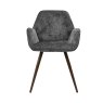 Gallery Collection Zoran Grey Chenille Fabric Dining Chair with Bronze Legs (Pair)