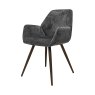 Gallery Collection Zoran Grey Chenille Fabric Dining Chair with Bronze Legs (Pair)