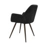 Gallery Collection Zoran Dark Grey Chenille Fabric Dining Chair with Bronze Legs (Pair)