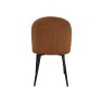 Gallery Collection Cleo - Rust Chenille Fabric Dining Chair with Black Legs (Pair)