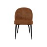Gallery Collection Cleo - Rust Chenille Fabric Dining Chair with Black Legs (Pair)