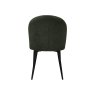 Gallery Collection Cleo - Green Chenille Fabric Dining Chair with Black Legs (Pair)