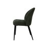 Gallery Collection Cleo - Green Chenille Fabric Dining Chair with Black Legs (Pair)