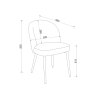 Gallery Collection Cleo - Green Chenille Fabric Dining Chair with Black Legs (Pair)