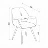Gallery Collection Cleo - Dark Grey Chenille Fabric Dining Chair with Black Legs (Pair)