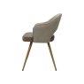 Gallery Collection Hanson - Beige Fabric & Stone Vintage Faux Leather Two Tone Chair with Oak-Effect Legs (Pair)