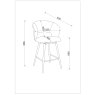 Gallery Collection Stella - Mocha Beige Boucle Fabric Swivel Bar Stool with Black Legs (Single)