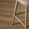Gallery Collection Hanson - Beige Fabric & Vintage Stone Faux Leather Two Tone Return Swivel Bar Stool with Oak-Effect Legs (Single)
