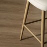Gallery Collection Hanson - Beige Fabric & Ivory Faux Leather Two Tone Return Swivel Bar Stool with Oak-Effect Legs (Single)