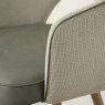 Gallery Collection Hanson - Beige Fabric & Olive Faux Leather Two Tone Return Swivel Bar Stool with Oak-Effect Legs (Single)