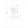 Gallery Collection Sterling - Green Boucle Fabric Swivel Bar Stool with Black Legs (Single)