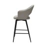 Gallery Collection Sterling - Light Grey Faux Leather Swivel Bar Stool with Black Legs (Single)