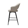 Gallery Collection Sterling - Ivory Faux Leather Swivel Bar Stool with Black Legs (Single)
