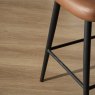 Gallery Collection Sterling - Tan Faux Leather Swivel Bar Stool with Black Legs (Single)