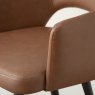 Gallery Collection Sterling - Tan Faux Leather Swivel Bar Stool with Black Legs (Single)