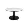 Gallery Collection Modus - Matt White Sintered Stone Gas Lift Adjustable Coffee/Bistro Table