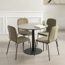 Gallery Collection Modus - Matt Grey Sintered Stone Gas Lift Adjustable Coffee/Bistro Table