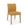Delta Rustic Oak Upholstered Chair - Mustard Fabric (Pair)