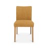 Premier Collection Delta Rustic Oak Upholstered Chair - Mustard Fabric (Pair)