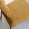 Premier Collection Delta Rustic Oak Upholstered Chair - Mustard Fabric (Pair)