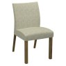 Delta Rustic Oak Upholstered Chair - Oatmeal Fabric (Pair)
