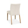 Premier Collection Delta Rustic Oak Upholstered Chair - Oatmeal Fabric (Pair)