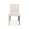 Premier Collection Delta Rustic Oak Upholstered Chair - Oatmeal Fabric (Pair)