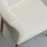 Premier Collection Delta Rustic Oak Upholstered Chair - Oatmeal Fabric (Pair)