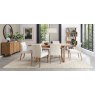 Premier Collection Delta Rustic Oak Upholstered Chair - Oatmeal Fabric (Pair)