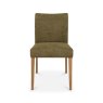 Premier Collection Delta Rustic Oak Upholstered Chair - Green Fabric (Pair)