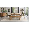 Premier Collection Delta Rustic Oak Upholstered Chair - Green Fabric (Pair)