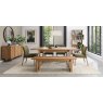 Premier Collection Delta Rustic Oak Upholstered Chair - Green Fabric (Pair)