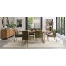 Premier Collection Delta Rustic Oak Upholstered Chair - Green Fabric (Pair)