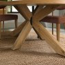 Signature Collection Ellipse Rustic Oak 6 Seater Dining Table with Wooden Legs