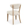 Signature Collection Ellipse Rustic Oak Upholstered Dining Chair - Oatmeal Fabric (Pair)