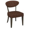 Ellipse Fumed Oak Upholstered Dining Chair - Auburn Fabric (Pair)